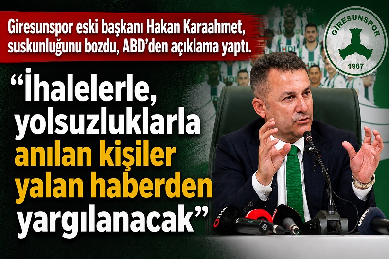 Hakan Karahmet: “Kaçmadım, ifade vereceğim, geleceğim. “