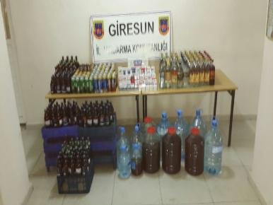 GİRESUN’DA KAÇAK İÇKİ OPERASYONU