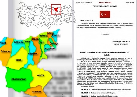 GİRESUN-ORDU YAYLA SINIRLARI YENİDEN BELİRLENDİ