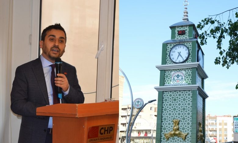 CHP'DEN "SAAT KULESİ'NDE YOLSUZLUK VAR" İMASI CHP'DEN "SAAT KULESİ'NDE YOLSUZLUK VAR" İMASI