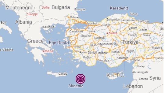 AKDENİZ’DE DEPREM