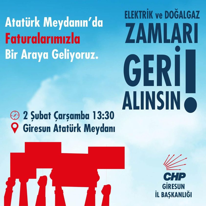 CHP’DEN ELEKTRİK ZAMMI PROTESTOSU