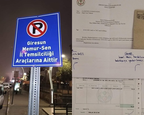 MEMUR-SEN TEMSİLCİSİ, ÖZEL PARK YERİ TABELASI ELEŞTİRİLERİNE HAKARETLERLE CEVAP VERDİ
