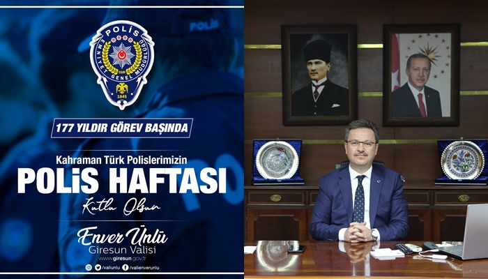 VALİ ÜNLÜ,  POLİSLERİ KUTLADI