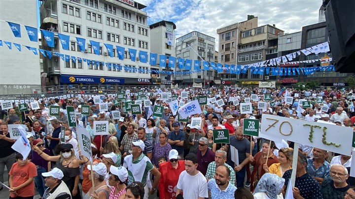 SOL PARTİ FATSA’DA MİTİNG YAPTI, FINDIĞA 70 LİRA İSTEDİ