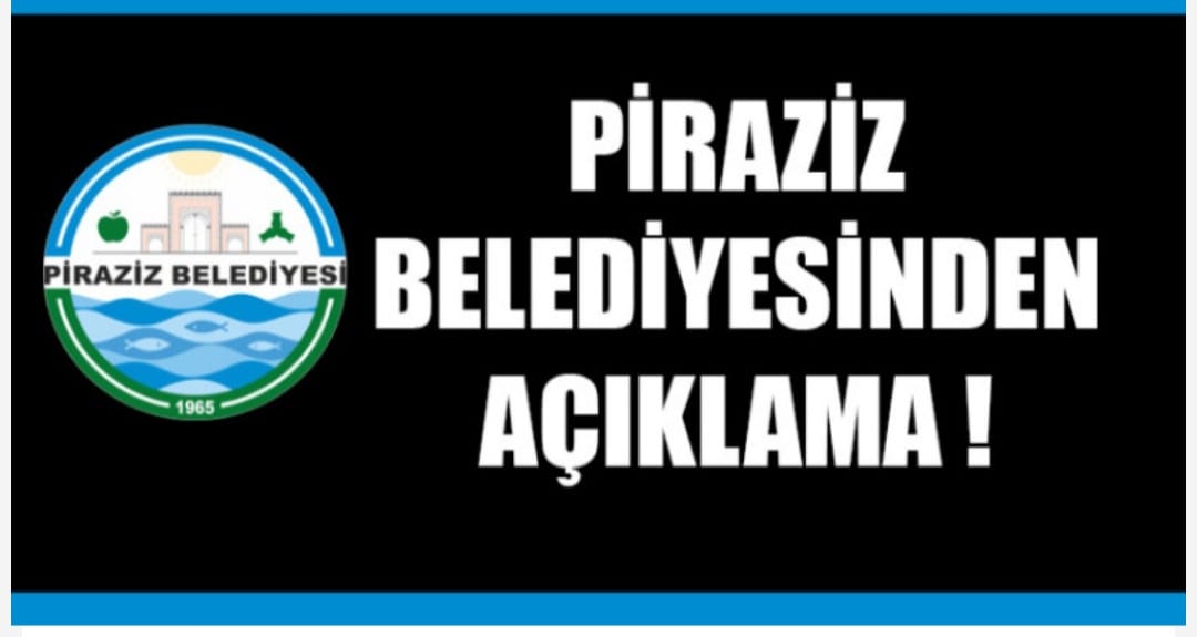 Piraziz Belediyesi o haberi yalanladı: “Amacın ne olduğunu biliyoruz”… Piraziz Belediyesi o haberi yalanladı: “Amacın ne olduğunu biliyoruz”…