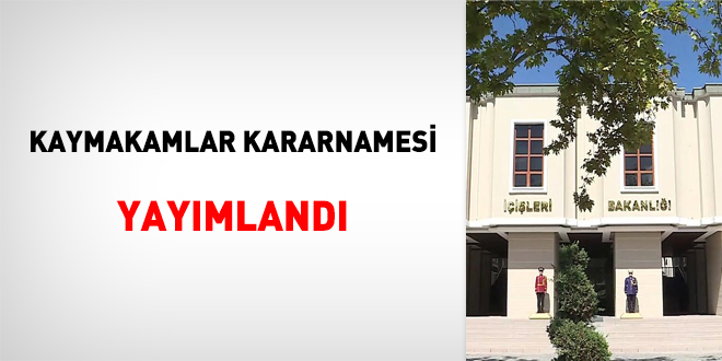 Giresun’un bazı ilçe kaymakamları değişti