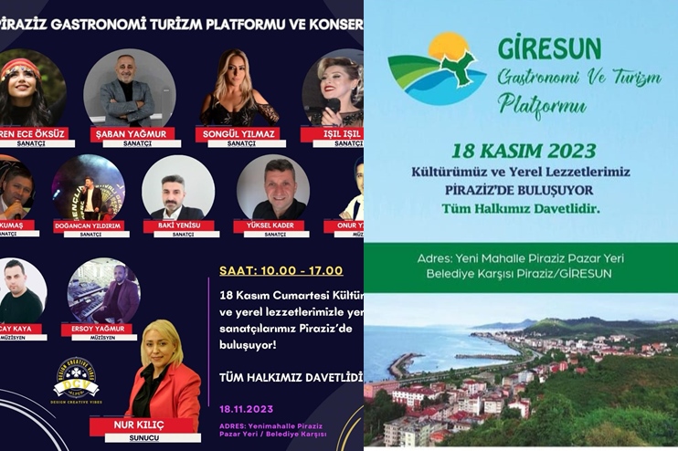Piraziz’de Gastronomi ve Turizm Festivali başlıyor