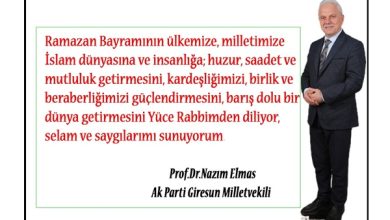Photo of Milletvekili Nazım Elmas’ın bayram mesajı