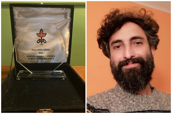 Gazeteci Metin Cihan, ödülünü Rabia Naz’a adadı