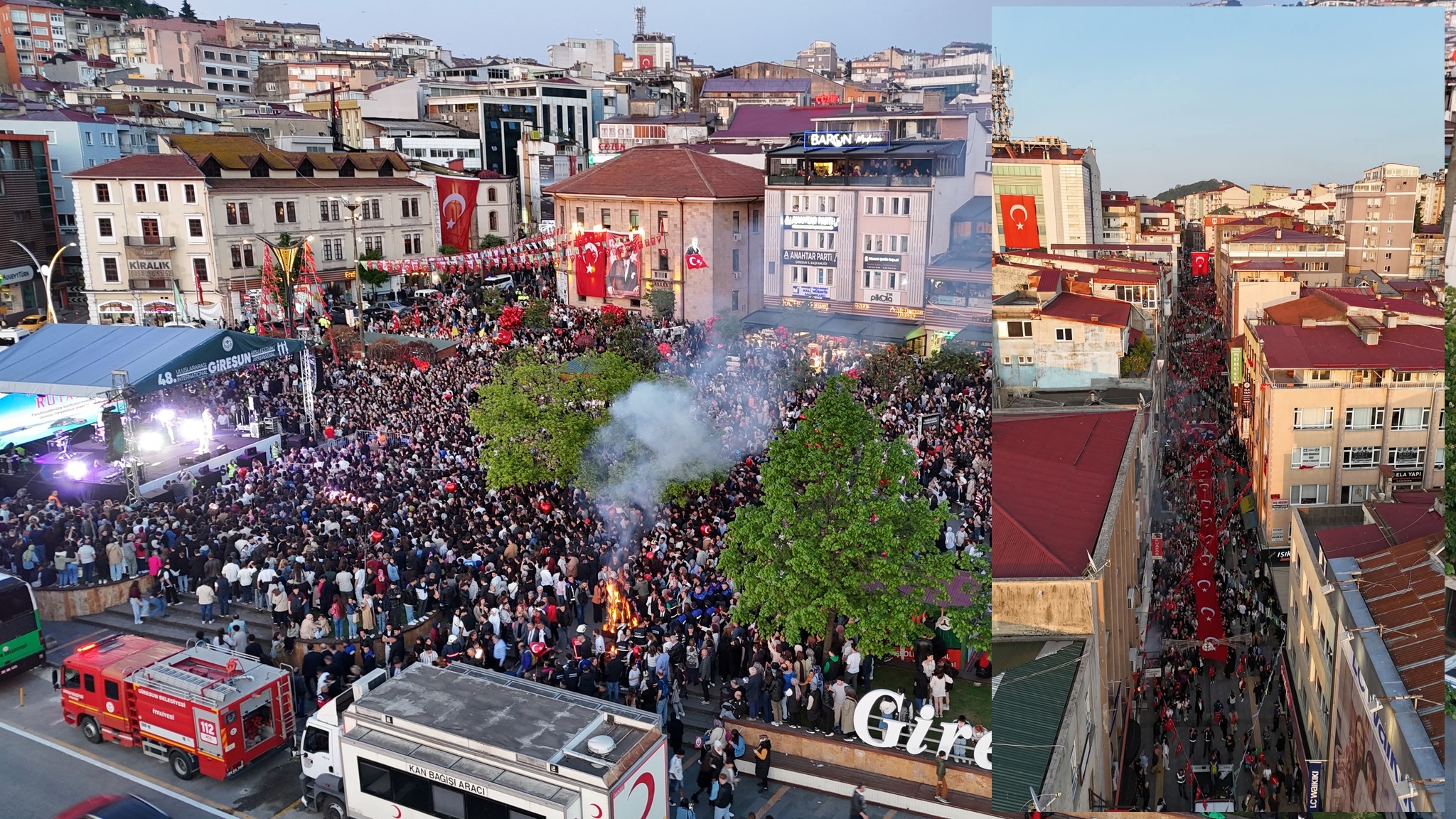 Giresun’da 19 Mayıs ve Aksu Festivali yürüyüşü