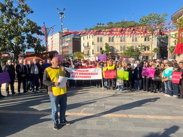 Giresun Emek ve Demokrasi Platformu’ndan protesto