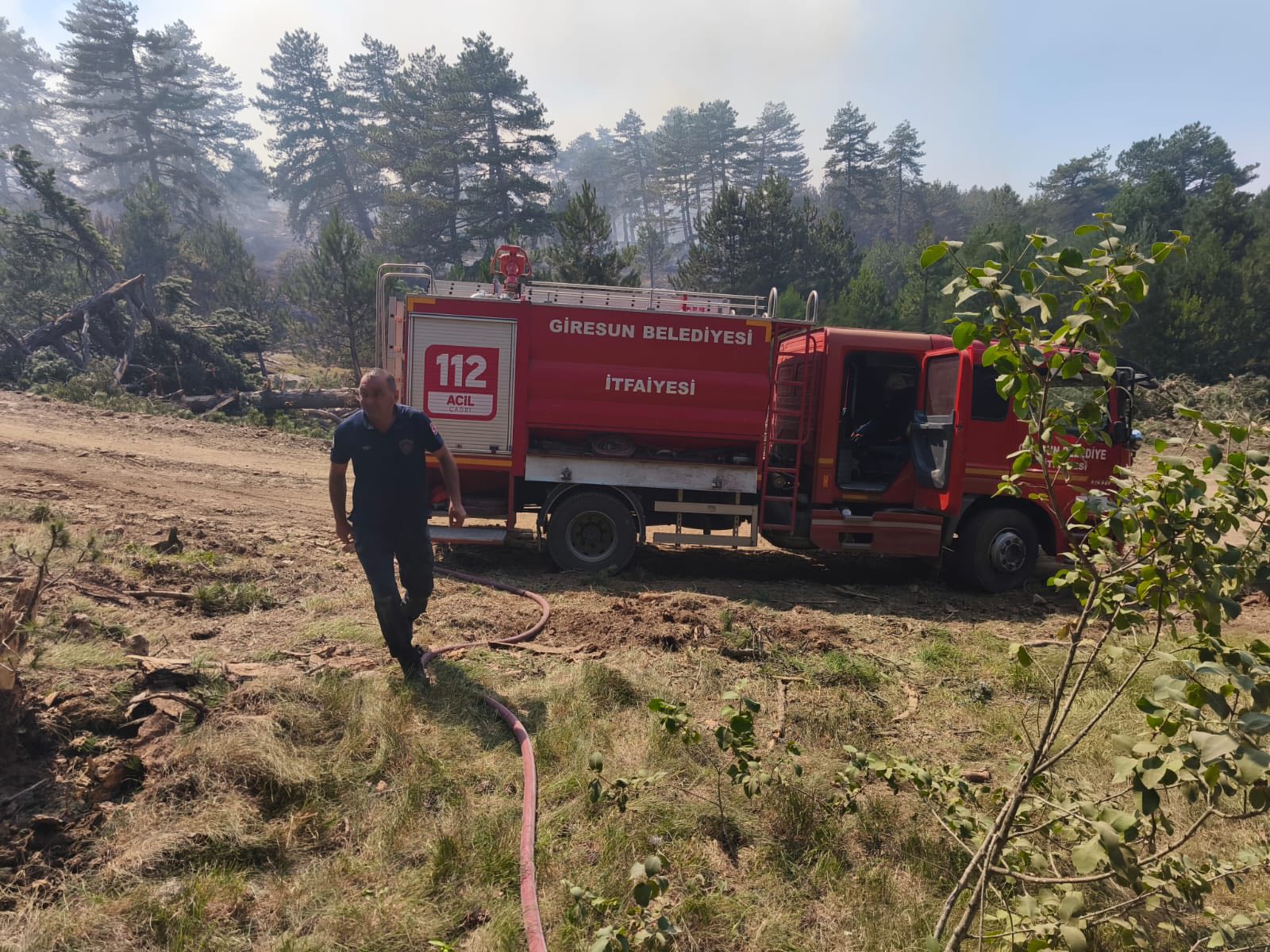 Giresun İtfaiyesi de Safranbolu yangınına müdahale ediyor