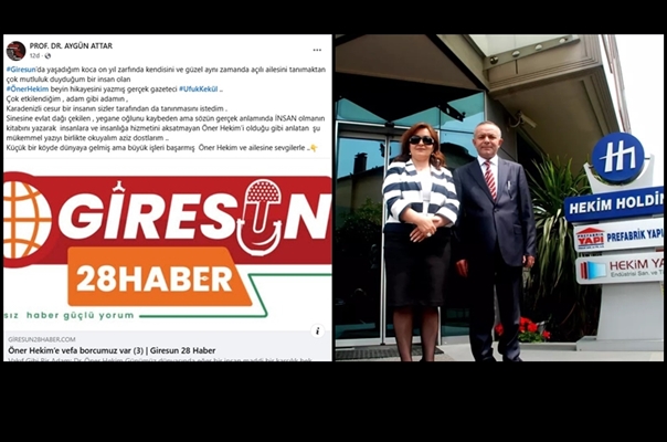 PROF.DR.AYGÜN ATTAR’DAN ÖNER HEKİM PAYLAŞIMI