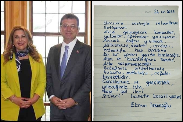 Elvan Işık Gezmiş, İmamoğlu’ndan Giresunlular’a mektup getirdi
