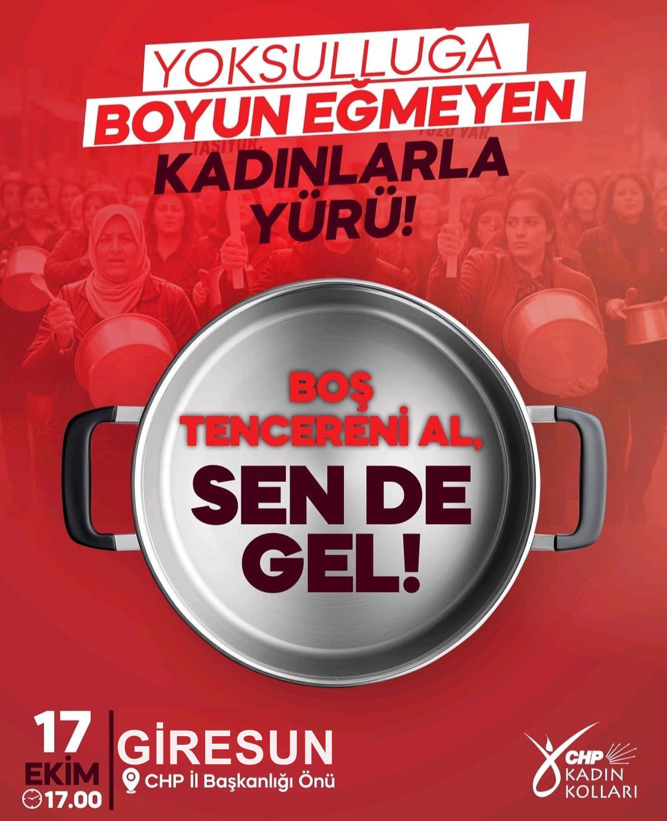 Giresunlu kadınlardan boş tencere eylemi