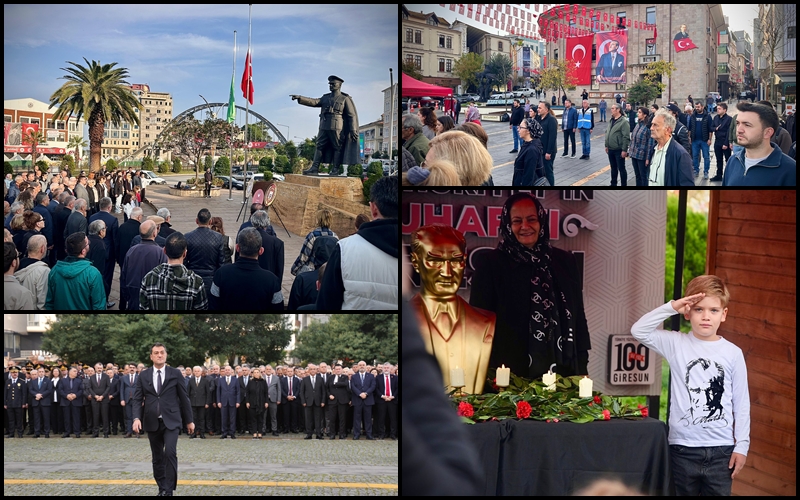 Giresun’da hayat 09.05’te Atatürk’e saygı için durdu