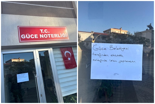 Güce ‘de şarter indi, noter kapandı, vatandaş mağdur