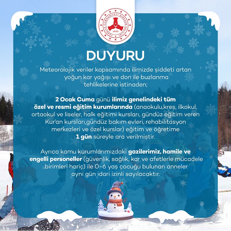 GİRESUN’DA EĞİTİME KAR ENGELİ GİRESUN’DA EĞİTİME KAR ENGELİ