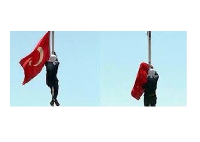 Türk bayrağına saldıran hainlere tepkiler…