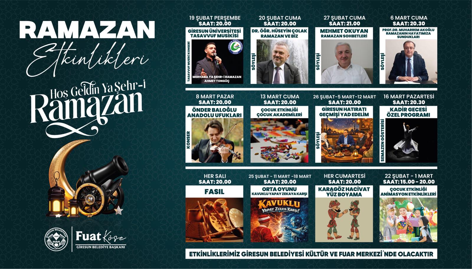 Giresun’da ramazan akşamları program var