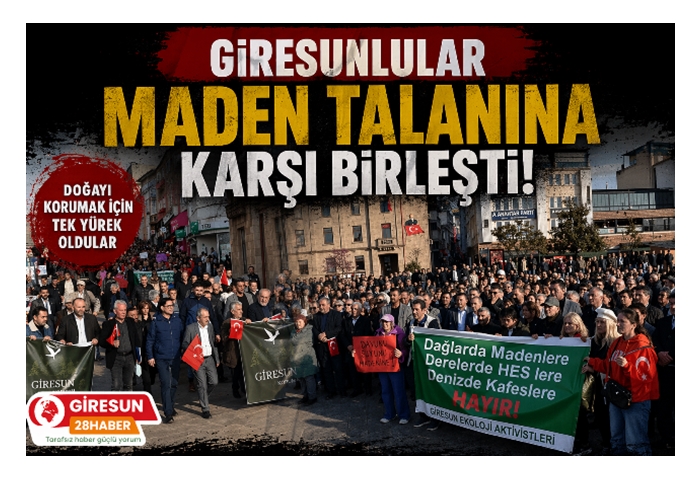 MADENE KARŞI MİTİNGE YOĞUN KATILIM