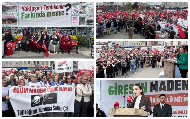 Tirebolu’da madenciliğe karşı büyük köylü mitingi