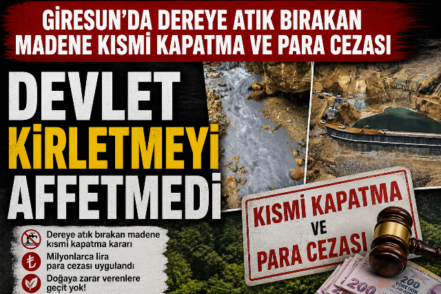 Alagöz madenciliğe para cezası ve faliyet durdurma….