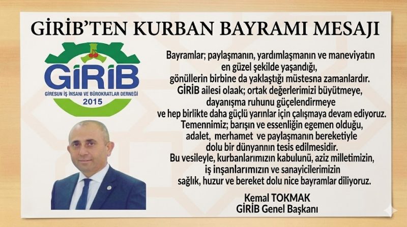 GİRİB’İN BAYRAM MESAJI