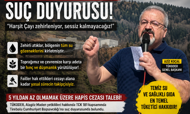 TÜKODER’den Alagöz Maden Hakkında Suç Duyurusu