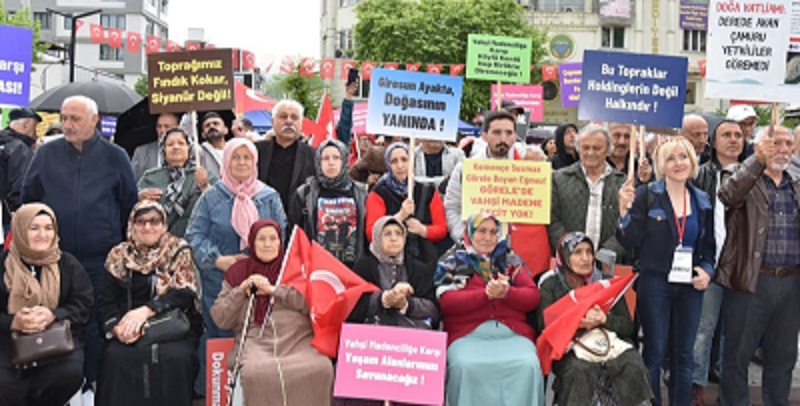 Görele’de,” Vahşi Madenciliğe Hayır Mitingi” düzenlendi