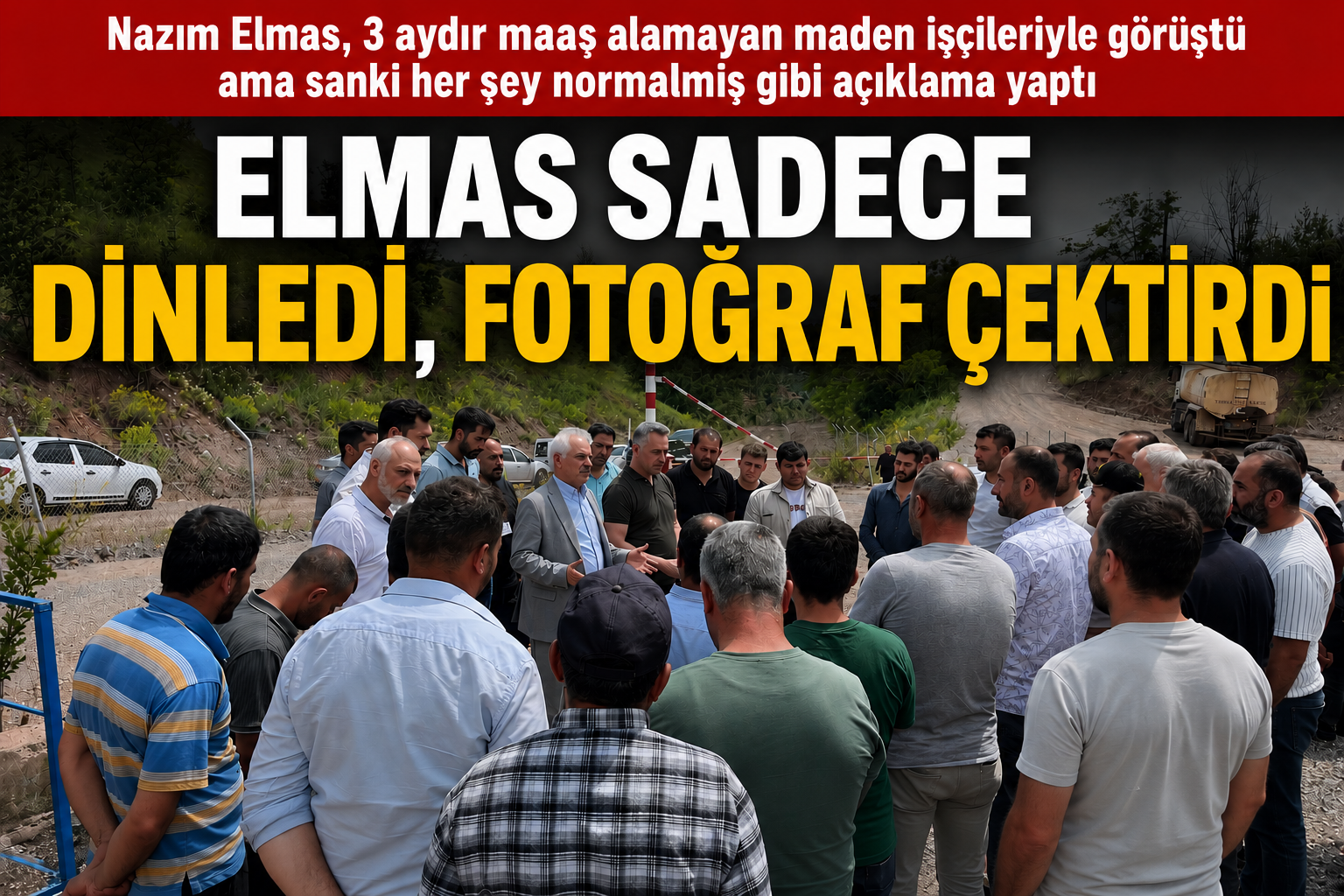 Şebinkarahisar’da maden işçileri eylemde…