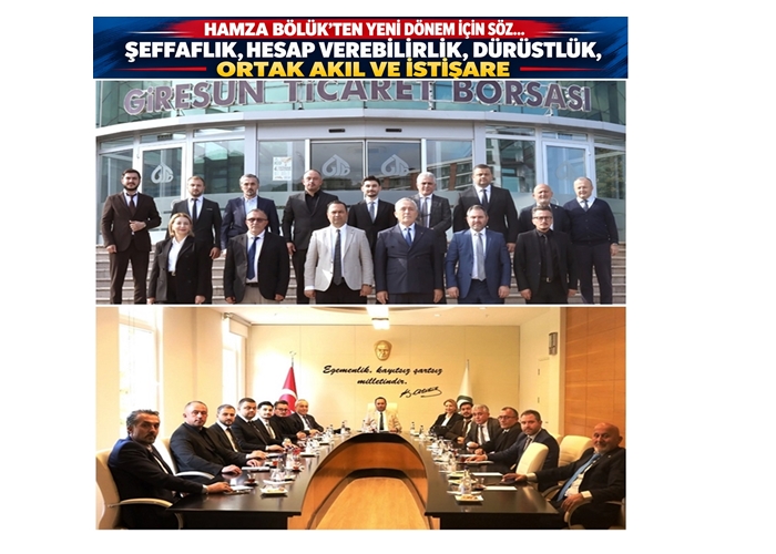 GİRESUN TİCARET BORSASI GÖREV BÖLÜMÜ YAPTI